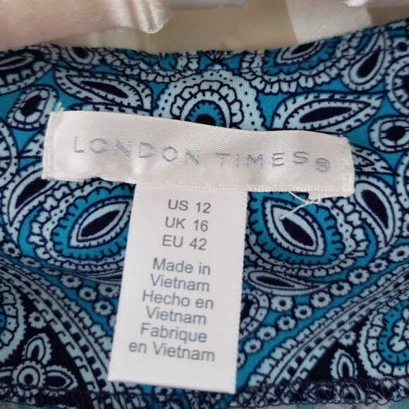 Swingy soft blue Indian-inspired print dress - Picture 2 of 2